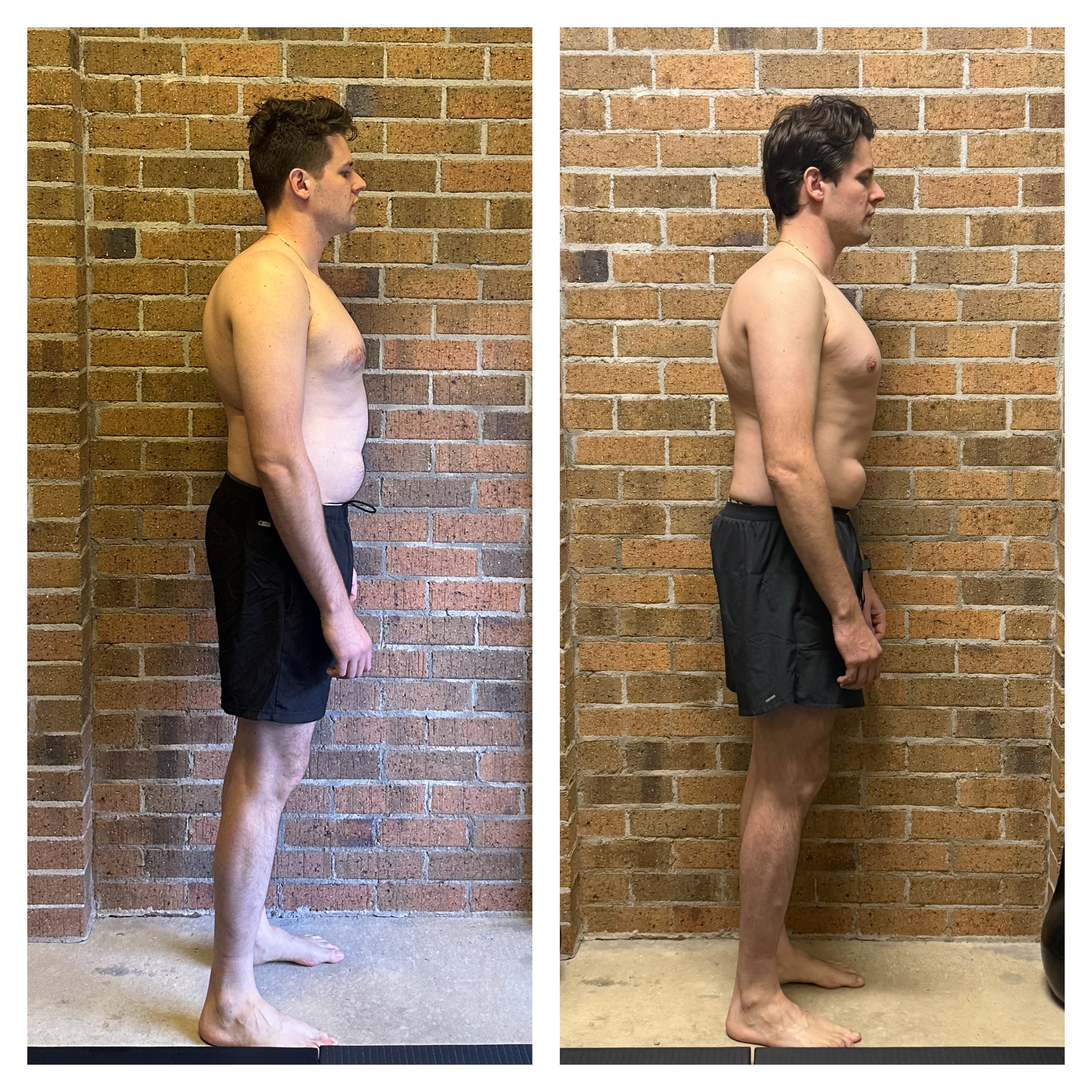 Taras posture before and after Functional Patterns training